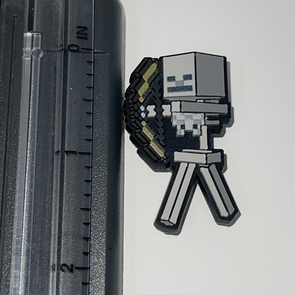 New Minecraft Movie Skeleton W/Crossbow Authentic Crocs Jibbitz Charm All Ages